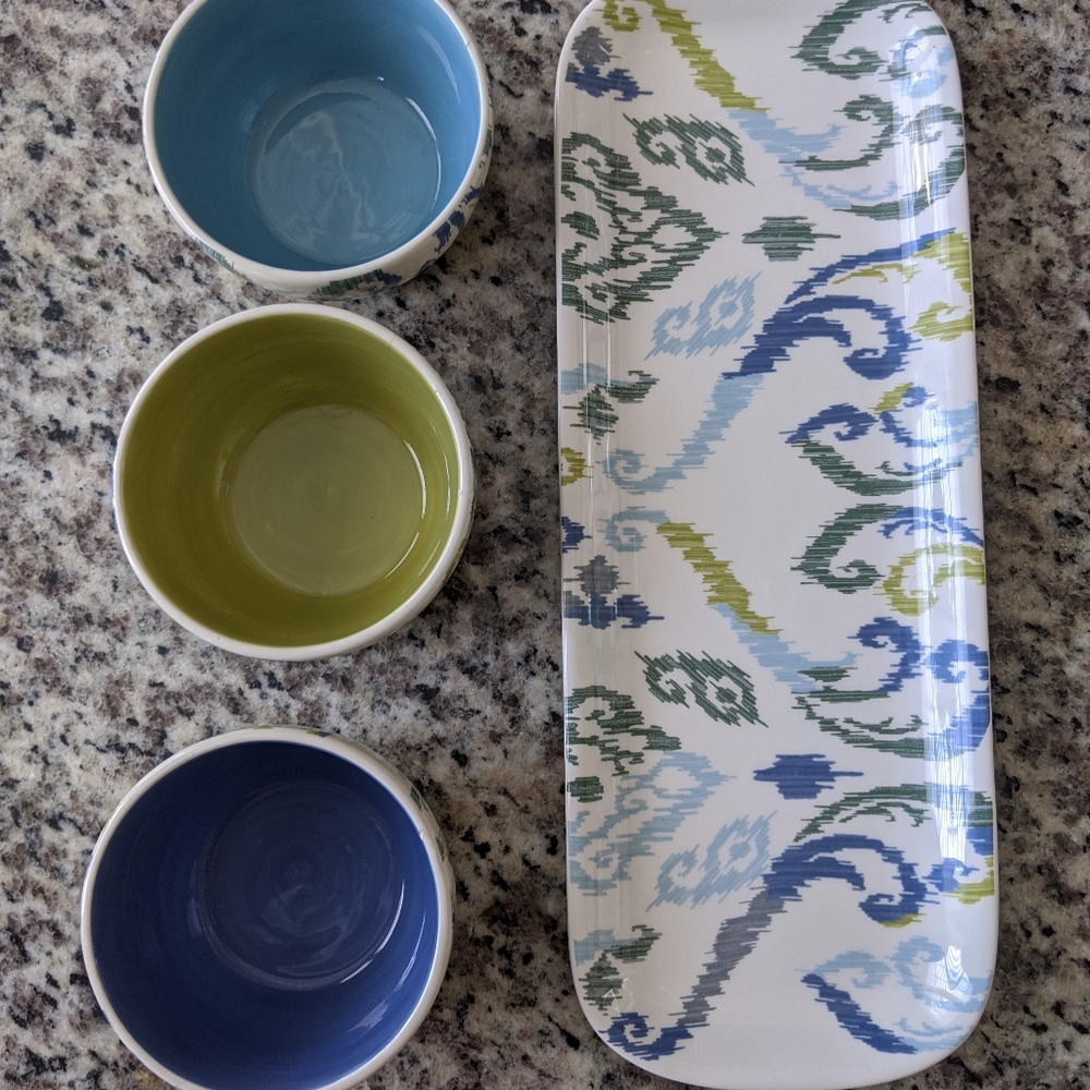 Ceramic Bowl Tray Set